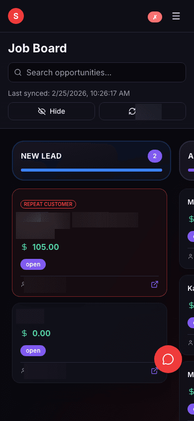 Screen Repair Business Manager mobile preview